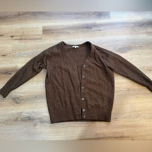 Brown 55% Wool Madewell Cardigan Sweater